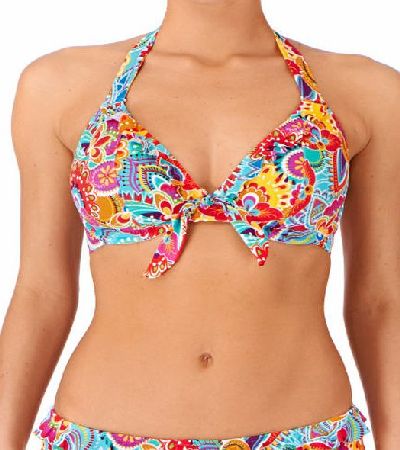 Lepel Womens Lepel Fiesta Halter Bikini Top - Red Multi