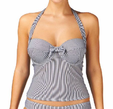 Lepel Womens Lepel Ship Ahoy Tankini Top - Navy/white