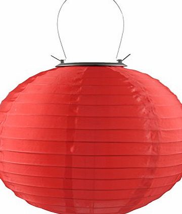 LEPOWER Oriental Style Solar Powered Lantern Lights suitable for patio, windows, balconies (red)