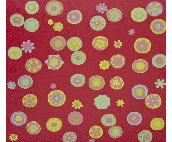 Leroy Merlin Vinyl Flooring Tiles - Self Adhesive - Red Flowers 1m2