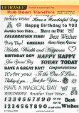 Letraset Word Set A5 Birthday Black