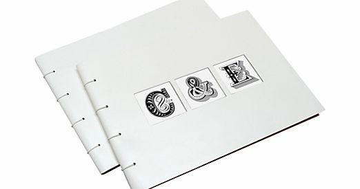 Letterfest Leather Wedding Album, White