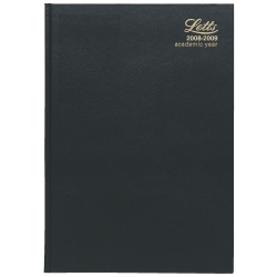 Letts 2008/2009 Academic D/A/P Diary Black A4