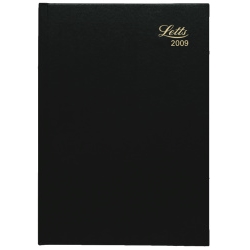 Letts 2009 Commercial W/T/V Diary Black A4 297 x