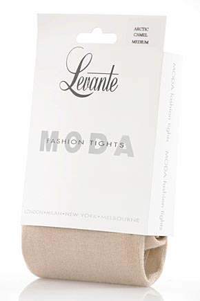 Levante Ladies 1 Pair Levante Arctic Plain 100 Denier Cotton Tights In 3 Colours Mocca