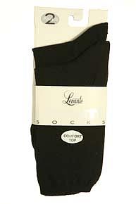 Levante Ladies 2 Pair Levante Comfort Top Socks Black