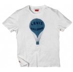 Leviand#39;s Mens Balloon T-Shirt White