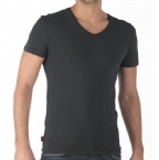 Leviand#39;s Mens V-Neck T-Shirt Black