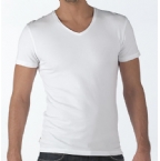 Leviand#39;s Mens V-Neck T-shirt White