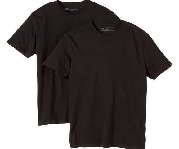 Levis 2 Pack Crew Mens T-Shirt Black XXX-Large