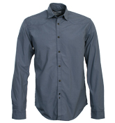 Levis Blue and White Polka Dot Shirt