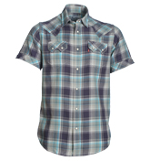 Levis Blue, Purple and White Check Shirt