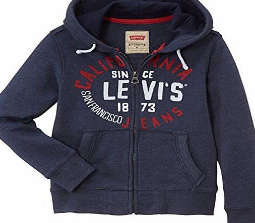 Levis Boys NF17057 Zipper Sweatshirt, Blue (Indigo), 8 Years