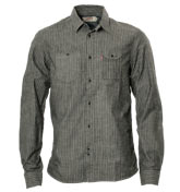 Levis Dark Grey and White Stripe Long