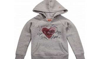 Levi`s Girls Heart Print Hoodie L16/E5