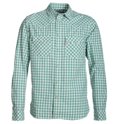 Levis Green and White Gingham Check