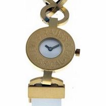 Levis Ladies White Dial Gold Plated Steel Case