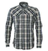 Levis Navy and White Check Long Sleeve