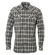Levis Navy Check Long Sleeve Shirt