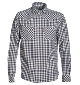 Levis Purple and White Gingham Check