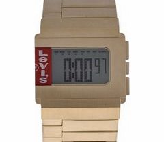 Levis Unisex Digital Gold Plated Steel Bracelet