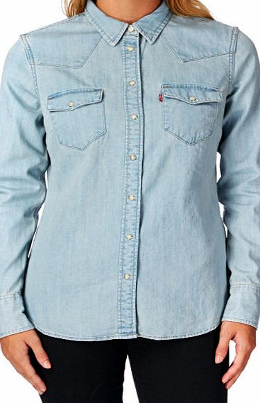 Levis Womens Levis Tailored Western Long Sleeve Shirt