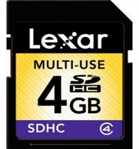 Lexar - Flash memory card - 4 GB - Class 4 - SDHC