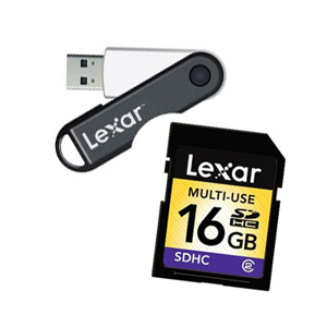 Lexar 16GB SDHC / USB Flash Drive Bundle Offer
