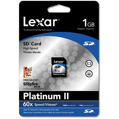 Lexar 1GB 60x Premium Secure Digital Card