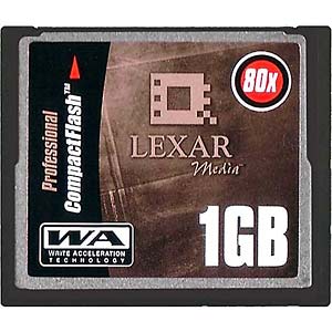 Lexar 1Gb Compact Flash Card 80x