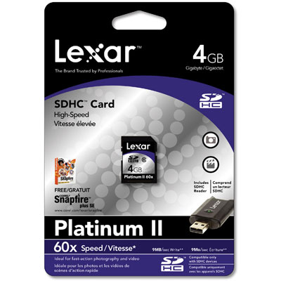 Lexar 4GB 60X Premium Secure Digital HC Card