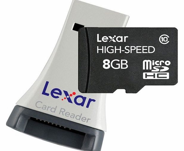 High Speed Class 10 8 GB microSDHC Card + mini