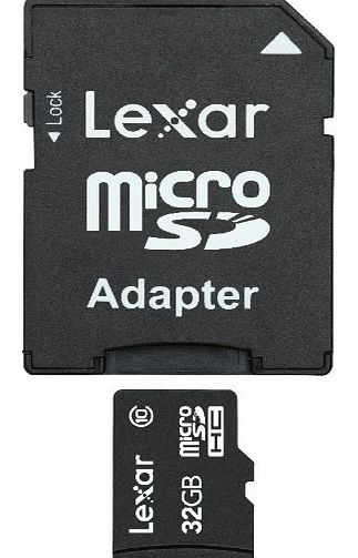 Lexar microSDHC memory card with adapter - 32 GB -