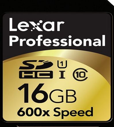 Lexar Professional 16GB Class 10 UHS-I 600x Speed 90MB/s SDHC Memory Card