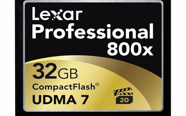 Professional 32GB 800x Speed 120MB/s CompactFlash Memory Card