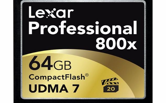 Professional 64GB 800x Speed 120MB/s CompactFlash Memory Card