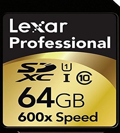 Lexar Professional 64GB Class 10 UHS-I 600x Speed 90MB/s SDXC Memory Card
