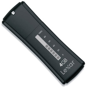 lexar USB 2.0 Flash / Key Drive - 4GB - JumpDrive Secure II Plus