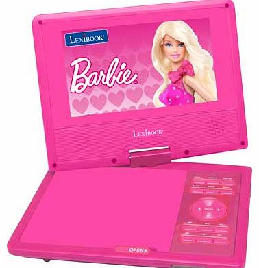 Lexibook Barbie Portable Dvd Player 7` Lcd Screen