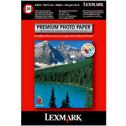 Lexmark 10x15 Premium Glossy Photo Paper 240gsm (20 Sheets)