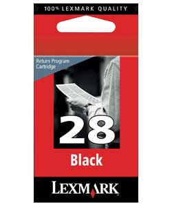 Lexmark No 28 Black Moderate Inkjet Cartridge