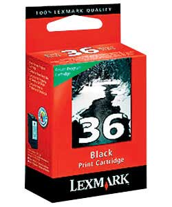 Lexmark No 36 Standard Yield Black Ink Cartridge