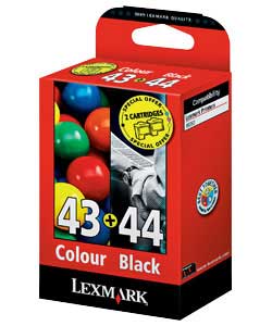 Numbers 43 and 44 Twin Pack of Ink Cartridges