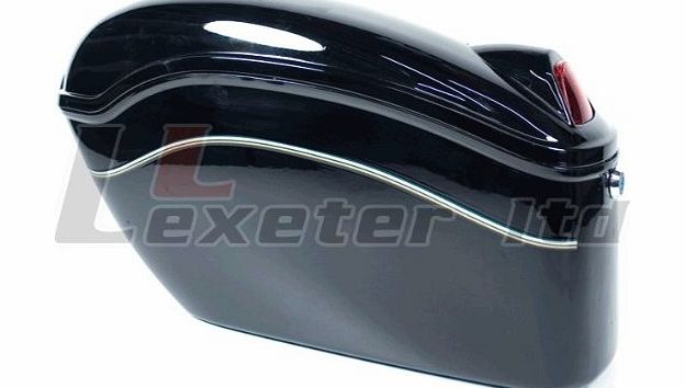 Lextek Motorcycle Black Left Luggage Box for Direct Bikes 125cc Nevada DB125L-4B