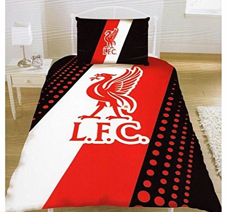 DIGITAL SPOT Kids Liverpool FC Pulse Duvet Quilt Pillow Cover Set Childrens Single Bedding Red 