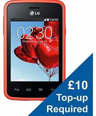 LG O2 LG L30 Mobile Phone - Red and Black