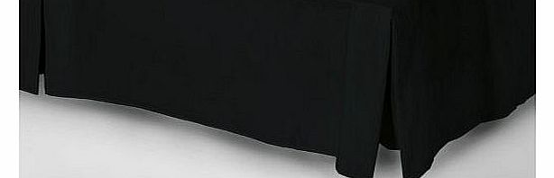(LGH) Luxury Box Pleat 68 Pick Black Double Base Valance Sheet Good Quality