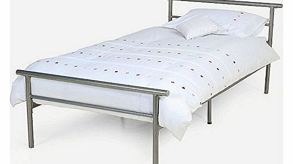 Deluxe Single Metal Frame 3ft Bed Children or Adult /Contemporary Silver design