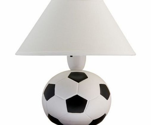 HOME DECOR 40 W CERAMIC BEDSIDE DESK SIDE TABLE CLASSIC FOOTBALL LAMP WITH WHITE SHADE PERFECT GIFT