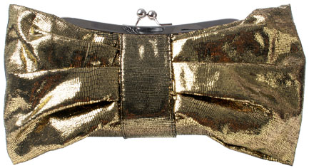 bow detailed clutch bag